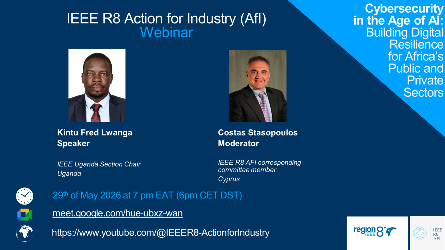 IEEE R8 AFI – Section Industry Ambassador Webinar (IEEE Uganda Section ...